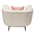 thumbnail image 5 of Venus Cream Fabric Chair w/ Contrasting Pillows & Gold Finished Metal Base by Diamond Sofa, 5 of 8