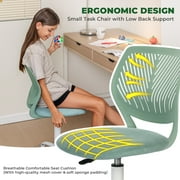 Homy Casa Teen Desk Chair, Adjustable Swivel Mesh Back Vanity Chair for Bedroom Study, Aqua