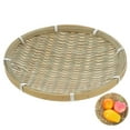 thumbnail image 2 of DRAFIDEEP Bamboo Woven Basket Light Green for Home Storage and Decor, 2 of 10