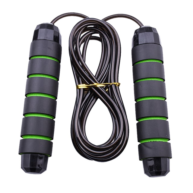Cuerda para saltar – Cuerda para saltar de velocidad con rodamientos de bolas – Mangos suaves de espuma viscoelástica – Cuerda para saltar de velocidad Cable de alambre ajustable – Cuerda de