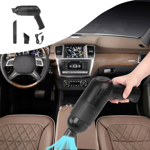 XWSHYW Aspirador Aspiradora Recargable, Potente Sucinta, Cúbica Visual, Batería de 2000 Mah, Ligera, 120 W, 12000 Pa, Aspiradora de Mano para Coche