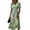 Multicolor, variant on Garden Floral Print V-Neck Wrap Dress for Women - Short Sleeve High Waist A-Line Midi Summer Dress, Flowy Boho Vacation Party Gown with Cinched Waist Watermelon Red XL