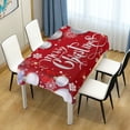 thumbnail image 6 of GZHJMY Christmas Tree Snowflakes Outdoor Tablecloth 54x54In,Rectangle Table Cover Kitchen Dinner for Outdoor and Indoor Party Holiday Hotel BBQ-Christmas142 Home Decor, 6 of 7