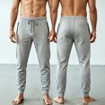 thumbnail image 4 of CUSTG Casual Pants For Men Drawstring High Waist Jogger Pants Slim Athletic Workout Trousers with Zipper Side Pockets For Running Cozy Soft Pants, 4 of 6