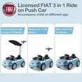 thumbnail image 4 of Licensed Fiat 500 Ride on Push Car by OLAKIDS, 3 in 1 Baby Stroller Sliding Walking Car with Retractable Footrest, Parent Control Handle, Horn, Foot-to-Floor Toys for Kids Toddlers 18 Month+, 4 of 9