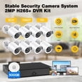 thumbnail image 3 of Toguard SC35 8CH Wired Security Camera System Outdoor with 500GB Hard Drive 8pcs 1080P Bullet Surveillance Cameras HDMI Connector, 3 of 6