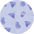 thumbnail image 1 of Ahgly Company Machine Washable Indoor Round Transitional Heavenly Blue Area Rugs, 7' Round, 1 of 7