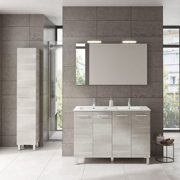 Ws Bath Collections Logic 120 WE Logic Vanities 48 Free Standing Double Basin Vanity Set
