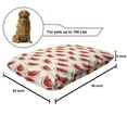 thumbnail image 2 of Fruits Pet Bed, Watercolor Fresh Watermelons Yummy Summer Food Harvest Paintbrush Display, Resistant Pad for Dogs and Cats Cushion with Removable Cover, 24" x 39", Cream Red Jade Green, by Ambesonne, 2 of 4