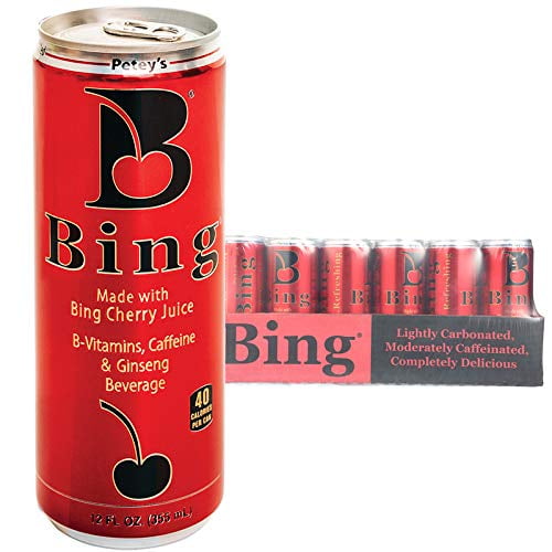 Bing Beverage Healthy Energy Drinks, Bing Cherry, 12 oz (24 Pack
