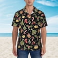 thumbnail image 2 of Vsdgher Christmas Tree Decoration Print Men's Hawaiian Shirts Button Down Tropical Holiday Beach Shirts Vacation Clothes,X-Large, 2 of 7