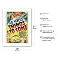 thumbnail image 2 of HG Wells’ Things To Come - Vintage Film Movie Poster c,1936 - Fine Art Matte Paper Print (Unframed) 18x24in, 2 of 4