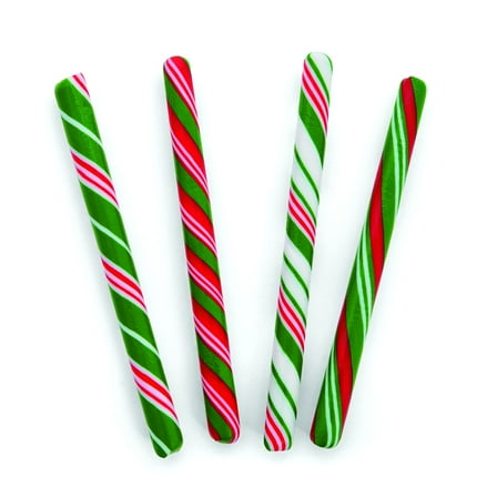 4 1/2", 2 lbs., Christmas Apple & Cherry Hard Candy Sticks - 80 Pieces - Great for Parades, Holiday Parties and Stocking Stuffers
