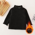 thumbnail image 2 of Povozer Toddler Baby Girl Basic Solid Color Turtleneck T Shirt Top Long Sleeve(Black,3-4Y), 2 of 3