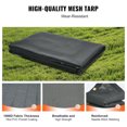 thumbnail image 3 of Dump Truck Mesh Tarp, 6 x 14 ft Black Heavy Duty Cover with 5.5" 18oz Double Pocket, Brass Grommets, Reinforced Double Needle Stitch Webbing Fits Manual, Truck System, Electric, Dump, Black, 3 of 5