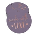 thumbnail image 1 of Inkdotpot Real Rose Gold Foil Made With Love Text Tag Favor Hang Paper Tag 100 Piece, 1 of 6