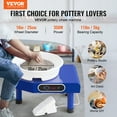 thumbnail image 2 of VEVOR Pottery Wheel, 10in Ceramic Wheel Forming Machine, Adjustable 0-300RPM Speed Manual LCD Panel, Foot Pedal ABS Detachable Basin, Sculpting Tool Apron Accessory Kit for Work Art Craft DIY, 2 of 9