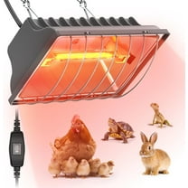 250W Chicken Coop Heater for Chicks Ducks, 7.86ft Cord UL Passed Brooder Heating Plate & Heat Lamp Coop House with Adjustable Hanging Height for Livestock Pet Supplies Outdoor Indoor Warmer