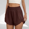 thumbnail image 2 of Diufon Women's Athletic Shorts Elastic High Waisted with Zip Pockets Sporty Workout Quick Dry Running Shorts, 2 of 9
