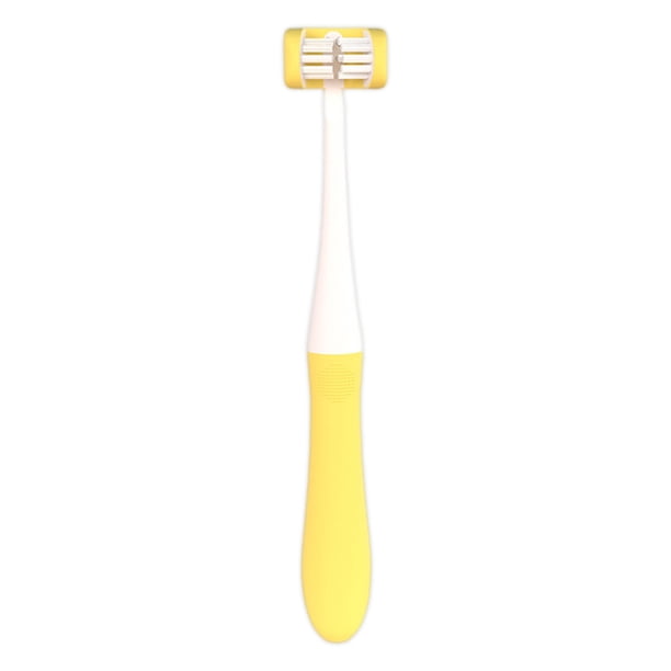 Niños cepillo de dientes antideslizante manual manual 360 grados cobertura entrenamiento cepillo diente suave herramienta herramienta de limpieza para regalos amarillo Advancent CE011416-03