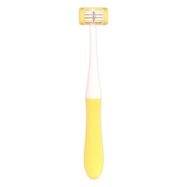 Minnieouse Cepillo de para niños Mango antideslizante Manual Cobertura de 360 grados Cepillo de de entrenamiento cuidado de los oídos Amarillo