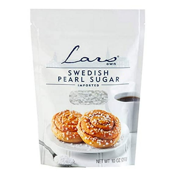 Lars' Own Swedish Pearl Sugar, 10 oz (2-Pack) - Perfect for Baking & Belgian Waffles