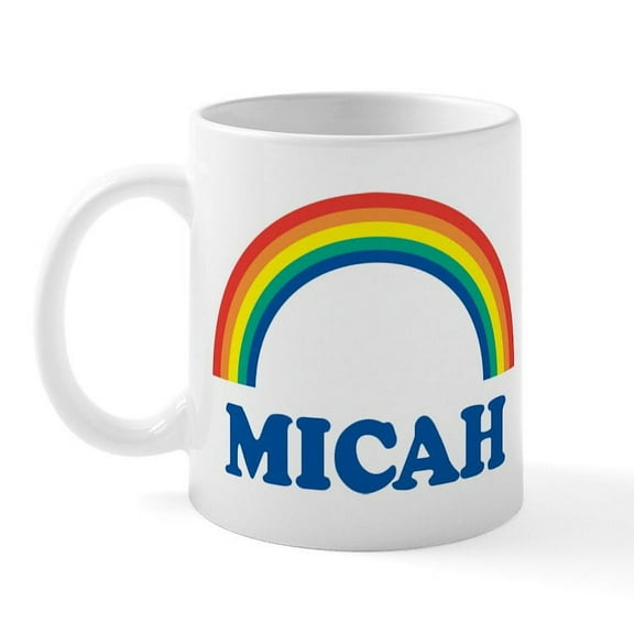 CafePress - MICAH (Rainbow) Mug - 11 oz Ceramic Mug - Novelty Coffee Tea Cup