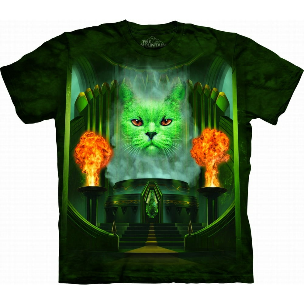 The Mountain CAT THE GREAT & POWERFUL 5X Cotton Cats TShirt Green