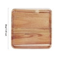 thumbnail image 2 of Cookies Tray for Oven Nonstick round Baking Pans for Oven Wood Coffee Tray Household Bread Tray Rectangular Tray Japanese Cake Plate Solid Wood Dessert Plate 20×20cm, 2 of 7