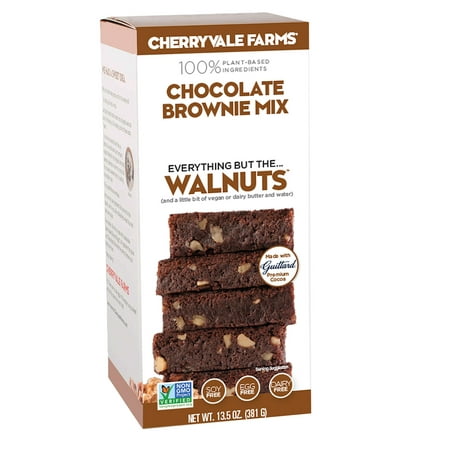 Cherryvale Farms, Chocolate Brownie Baking Mix, Everything But The Walnuts, Add Fresh Produce, Tastes Homemade, Non-GMO, Vegan, 100% Plant-Based, 13.5 (Best Vegan Black Bean Brownies)