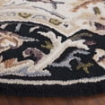 thumbnail image 3 of SAFAVIEH Savonnerie Cady Oriental Area Rug, Ivory/Black, 6' x 6' Round, 3 of 11