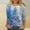Sky Blue, variant on Holiday Gifts! Titcea Christmas Shirts for Women 3/4 Sleeve Round Neck Glitter Xmas Tree Print Pullover Christmas Sweaters 2024 Fashion Casual Tops