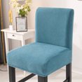 thumbnail image 5 of Stretch Bar Stool Cover, Pub Counter Stool Chair Slipcover Jacquard Dining Chair Covers Removable Washable Chair Cover Non Slip Furniture Protector for Dining Room Cafe-blue-4 PCS, 5 of 8
