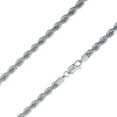 thumbnail image 5 of 925 Sterling Silver, Diamond Cut Rope Chain 5mm Necklace – Perfect Gift for Her Him - Hypoallergenic and Tarnish Resistant - By Oliver & Navy, 5 of 8
