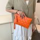 thumbnail image 4 of Bolsa Bolso de mano con remaches a la moda, bolso de noche con cremallera para mujer (naranja) Tmvgtek Para estrenar, 4 of 9