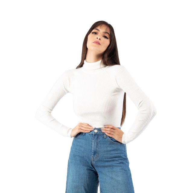 Blusa tejida cuello alto AMAD Casual para mujer Talla L