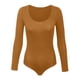 thumbnail image 2 of Gibobby Body para mujer con control de barriga Mono de manga larga con cuello Rojoondo y cuello Rojoondo para mujer (Café, S), 2 of 3