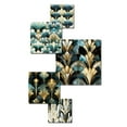 thumbnail image 3 of Designart "Deco Splendor In Blue & Beige" Damask Wall Art Set Of 5 - Blue Bohemian For Bedroom Wall Art Set, 3 of 6