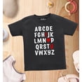 thumbnail image 4 of Shop4Ever I Heart U ABC's  Love You Toddler's Cotton T-Shirt 4T Black, 4 of 6