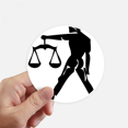 thumbnail image 1 of Constellation Libra Zodiac Sign Sticker Round Wall Suitcase Laptop Label Bumper, 1 of 1