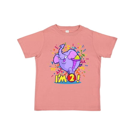 

Inktastic I m Two Elephant Gift Toddler Boy or Toddler Girl T-Shirt