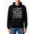 thumbnail image 2 of Humor Clumsy Quote Hoodie - "I'm Not Clumsy Just The Floor Hates Me" Graphic Black Pullover Sweatshirt, 2 of 5