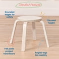 thumbnail image 4 of ECR4Kids Bentwood Stackable Stools, 12in Seat Height, Classroom Furniture, White Wash, 6-Piece, 4 of 9