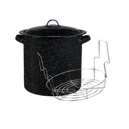 Granite Ware 15.5 qt. Water Bath Canner with Jar Rack and Lid Speckled Black