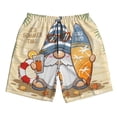 thumbnail image 5 of Wukai Hello Summer Cute Gnome Print Beach Trunks with Compression Liner Swimsuit Quick Dry Beach Sports Shorts with Pocket-3X-Large, 5 of 8