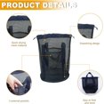 thumbnail image 3 of Roucerlin Portable Mesh Shower Caddy for Dorm Room Essentials, Hanging Bathroom Shower Tote Bag with Drawstring Side Pockets, Quick Dry Mesh Toiletry Bath Bag for Swimming Gym Beach Travel (Dark Blue), 3 of 7