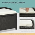 thumbnail image 6 of Outsunny Wicker Storage Bench Deck Box with Comfortable Cushion, Cream, 6 of 9