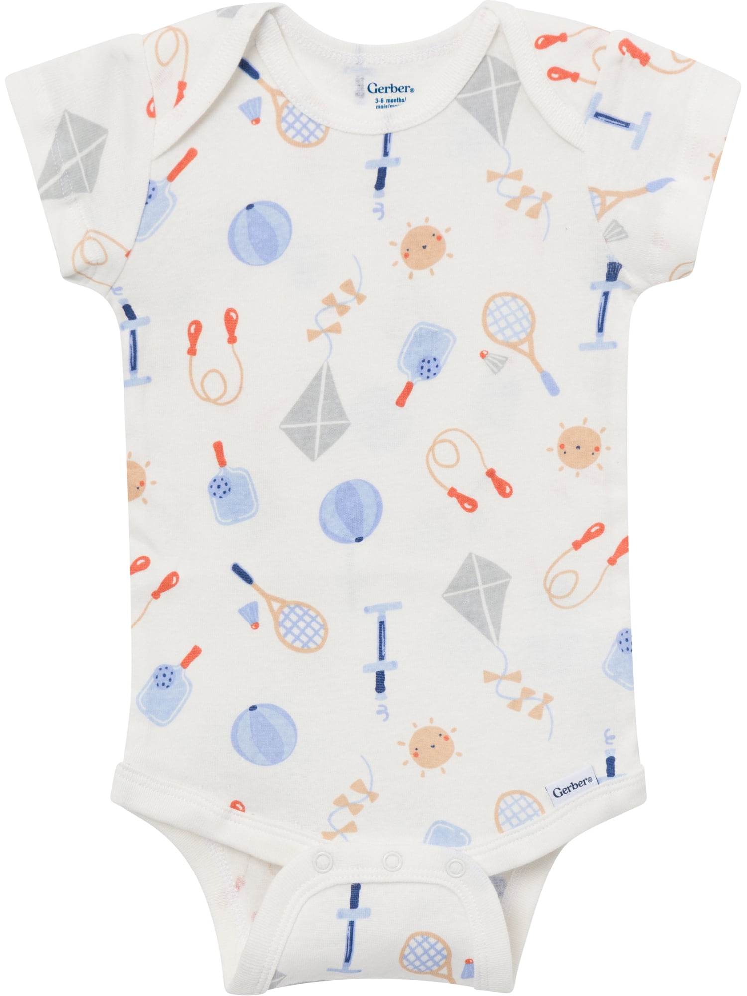 Gerber Baby Neutral Short Sleeve Onesies, 8-Pack, Sizes 0/3 Newborn - 12 Months