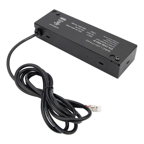 WAC Lighting Basics & Gemini 96W Aluminum Remote Power Supply in Black