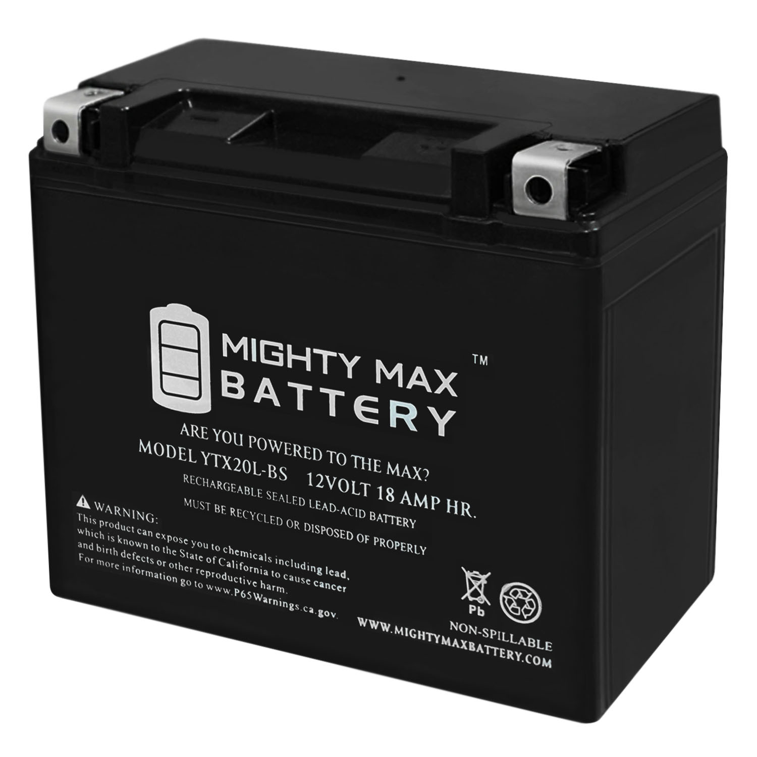 YTX20L-BS Replacement Battery for NAPA-Stores 740-1890 - image 1 of 6